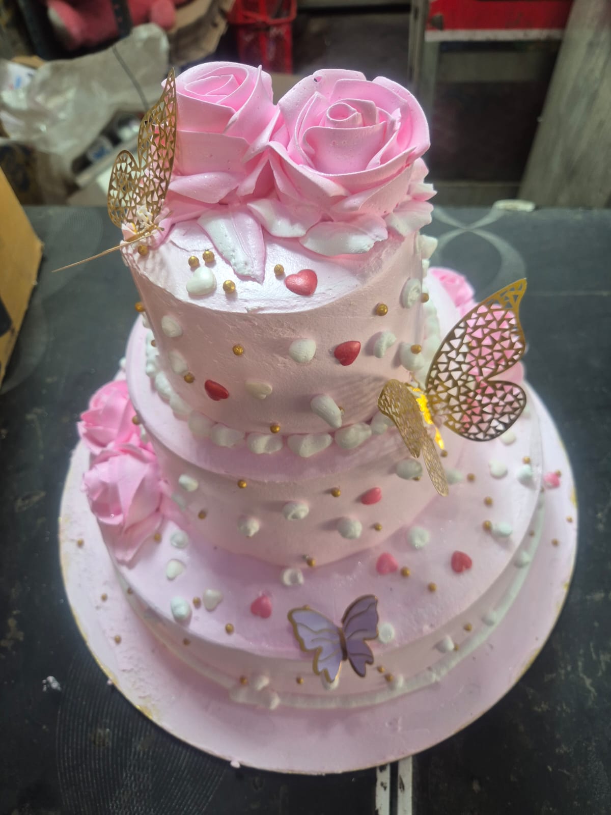 Tropical Fresh Fruit Cocktail Cake